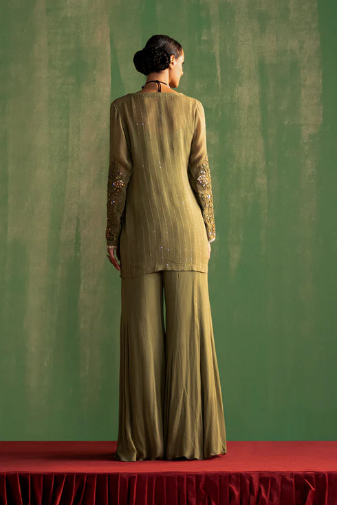 Aadhira Green Gharara Set